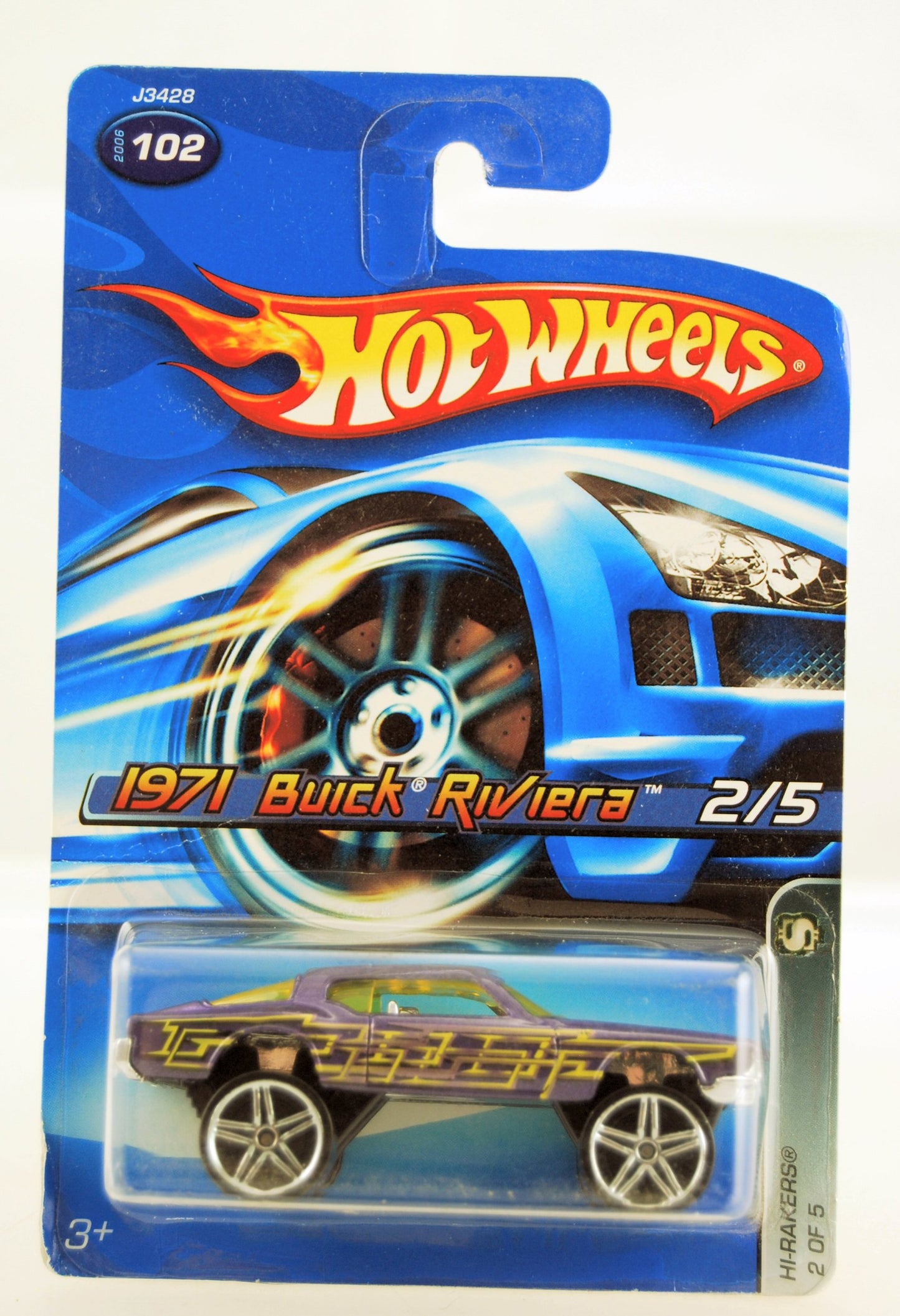 Hot Wheels - 2006 - Hi-Rakers Series - 2/5 - 1971 Buick Riviera - #102 - Purple Custom Paint - Limited Edition - Collectible