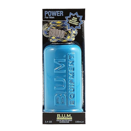 BUM EQUIPMENT Eau de Toilette Spray For Men, Power, 3.4 Fluid Ounce