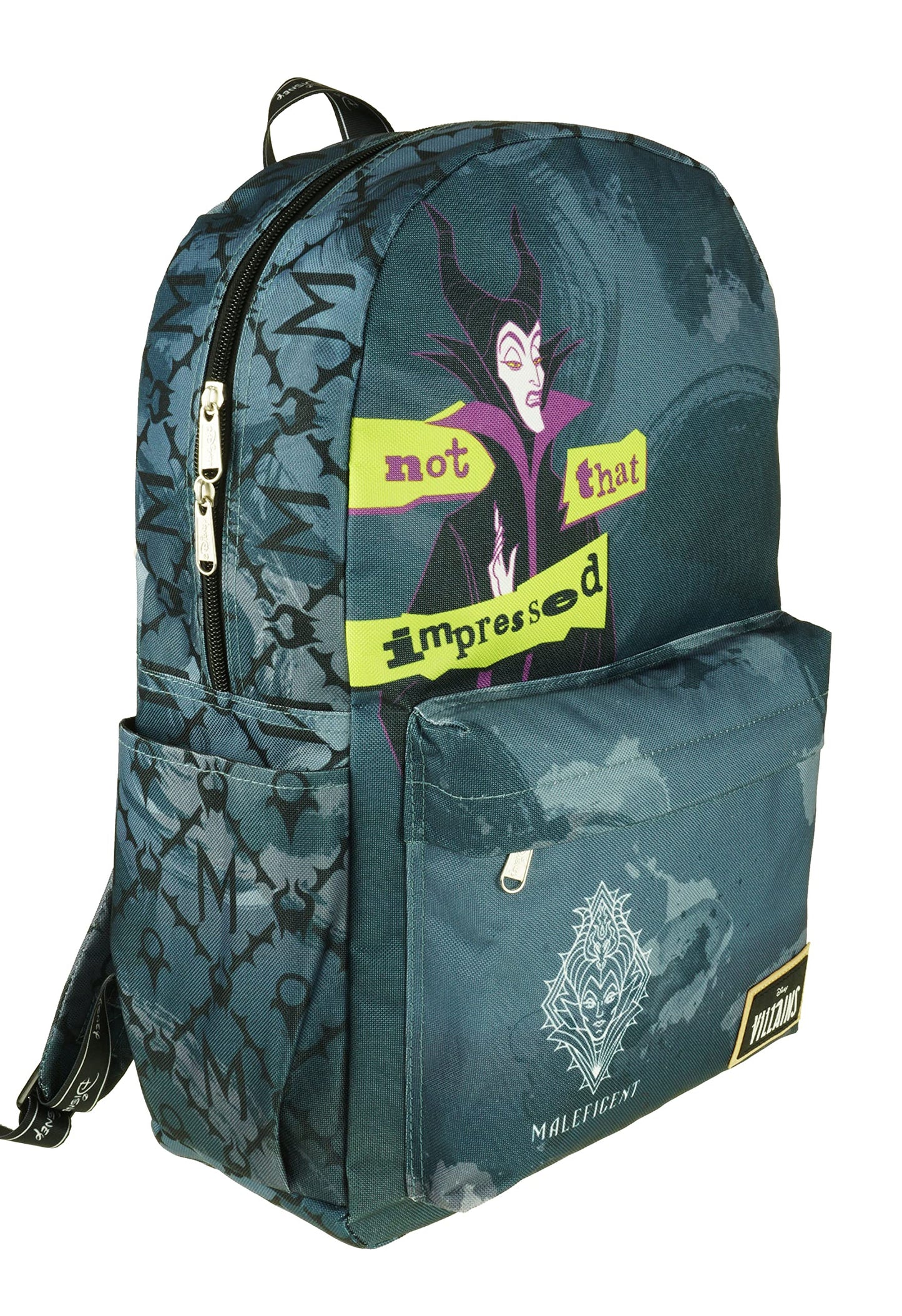 KBNL Classic Disney Villains - Maleficent Backpack with Laptop Compartment for School, Travel, and Work, Multicolor