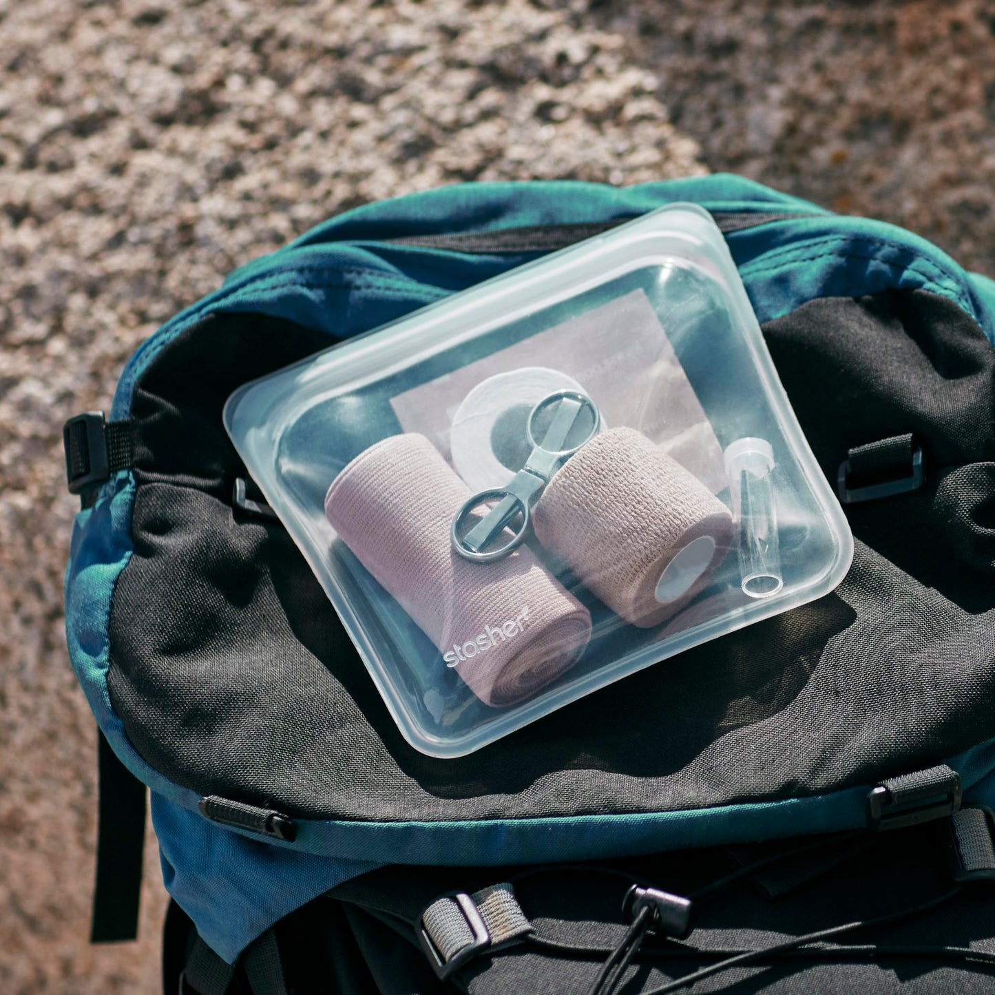 Stasher Silicone Reusable Storage Bag, Sandwich Bags, Reusable Freezer Bag, Microwave, Dishwasher, Oven Safe, Sous Vide, Premium Lunch Container, Eco…