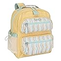 Bentgo Kids Backpack (Whimsy & Wonder Collection) - Lightweight 14’’ for School, Travel & Daycare - Ideal for Kids 4+, Durable & Water-Resistant, Roomy Interior, Loop for Lunch Bag (Wavy)