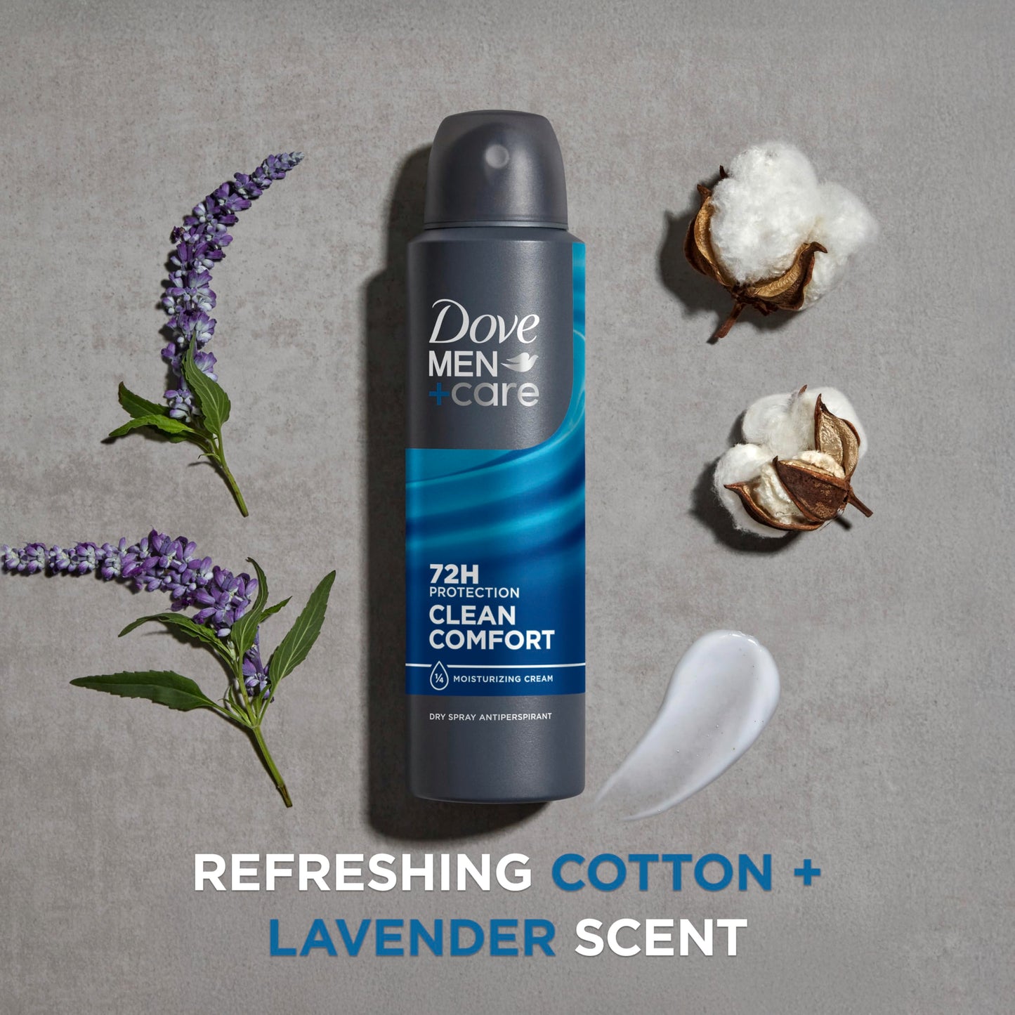 Dove Men+Care Antiperspirant Deodorant Dry Spray Clean Comfort For Men 72-hour Sweat and Odor Protection with Triple Defense Technology, 3.8 Ounce
