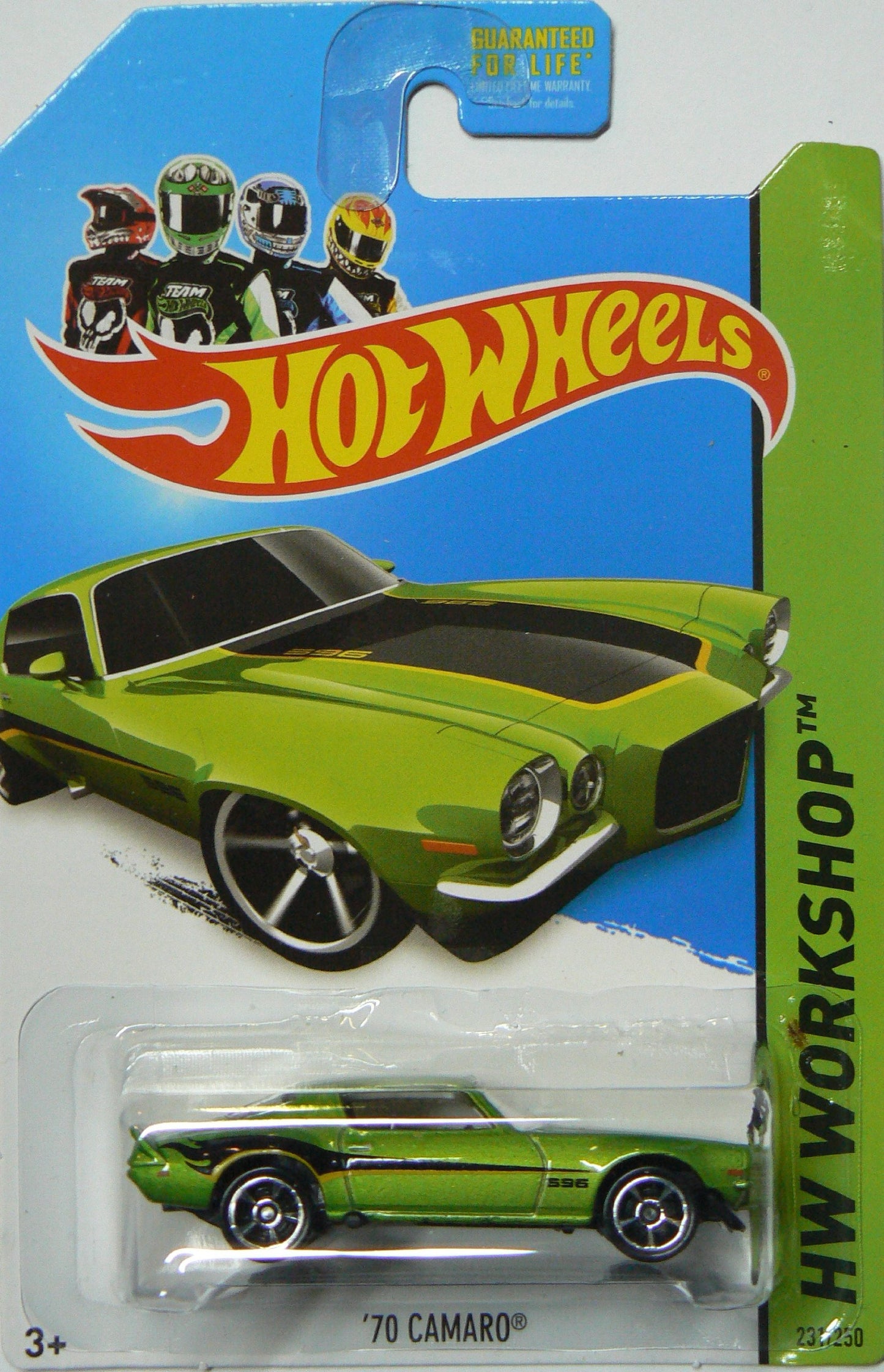 Hot Wheels 2014 Muscle Mania Hw Workshop Green '70 Camaro 231/250
