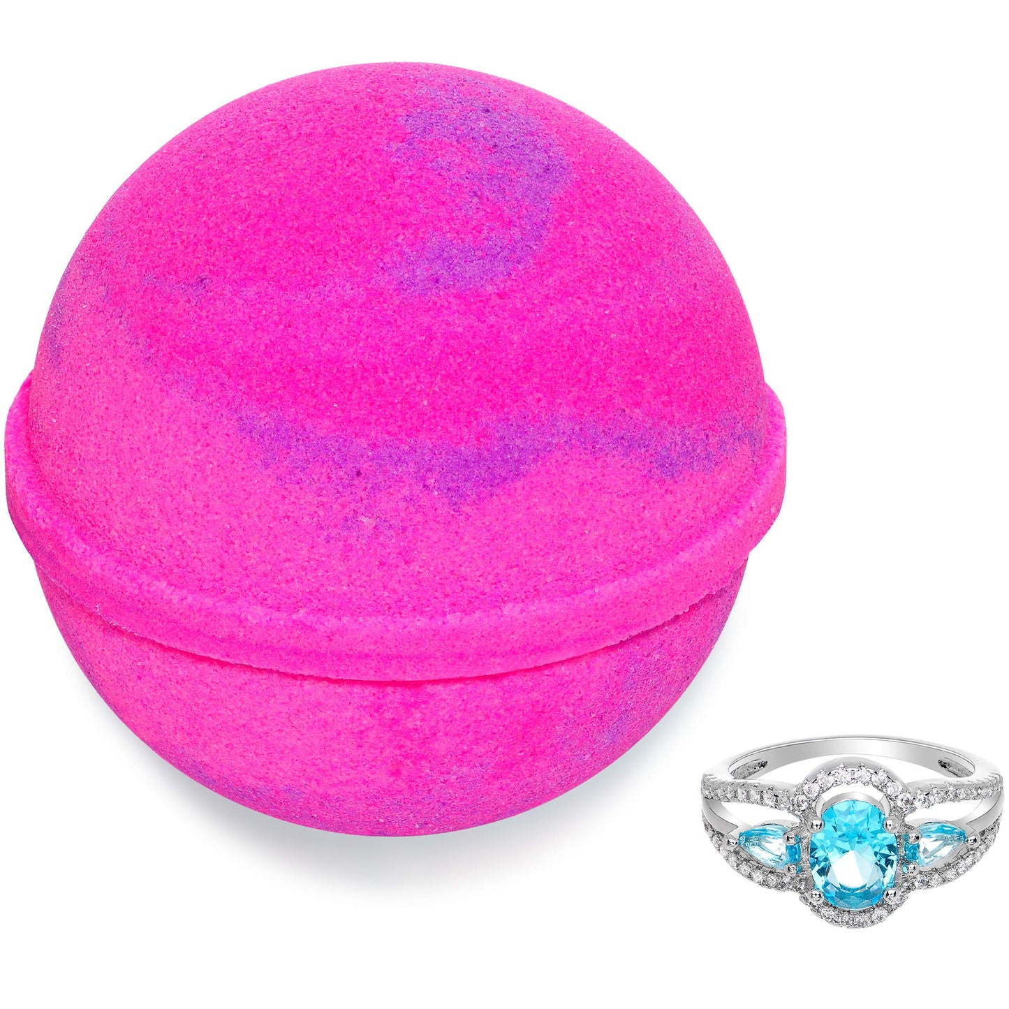 Bath Bomb with Ring Inside Love Potion Extra Large 10 oz. Made in USA (Ring Size 9)