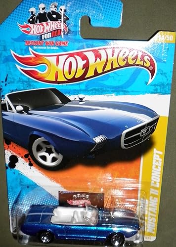 Hot Wheels 2011 New Models 14/50 Blue Convertible '63 Ford Mustang II Concept for Real Card 14/244