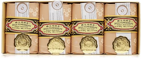 Bee & Flower Sandalwood Soap, 4.4 Oz (Pack of 4)