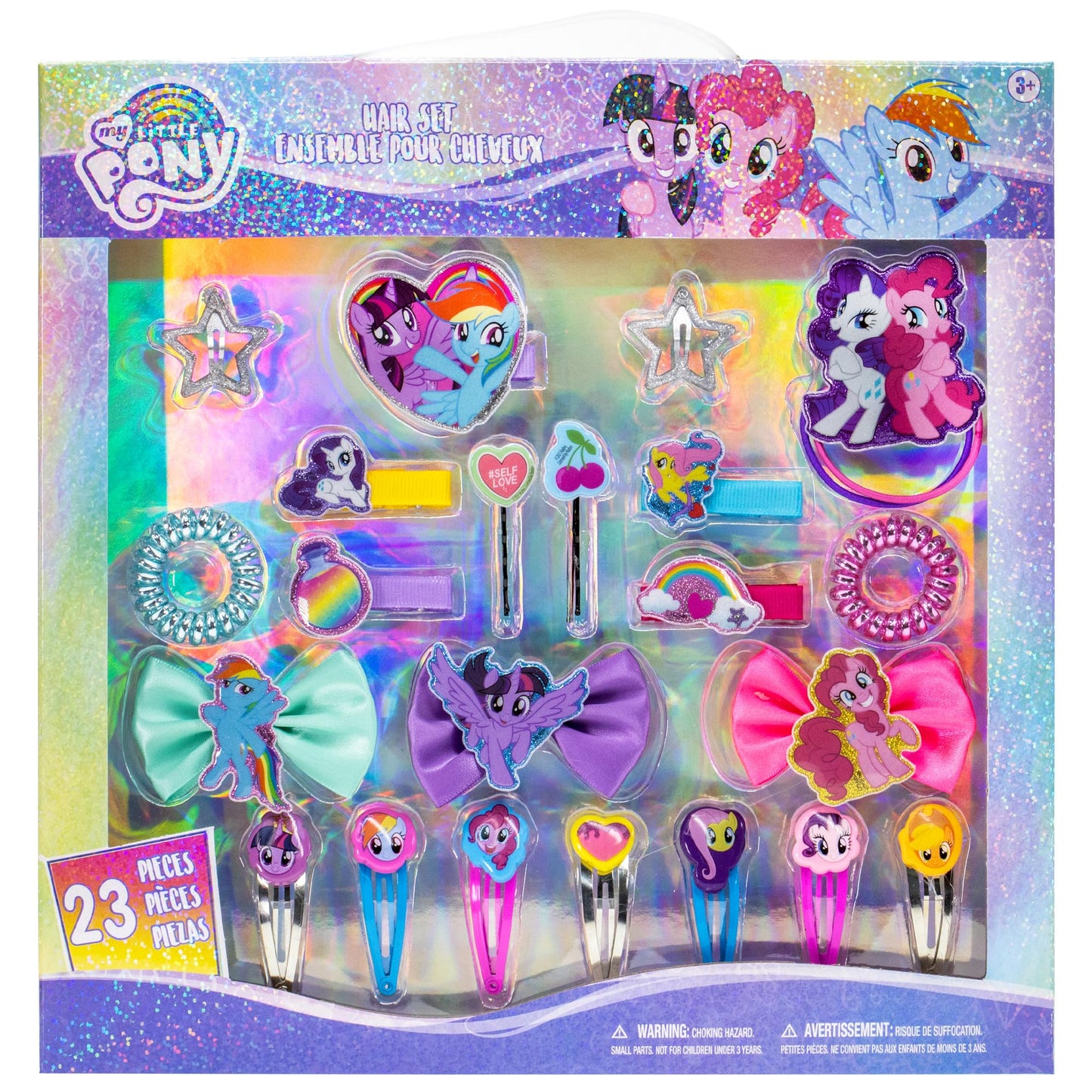 My Little Pony - Townley Girl Hair Accessories Kit|Gift Set for Kids Girls|Ages 3+ (22 Pcs) Including Hair Bow, Coils, Hair Clips, Hair Pins and More