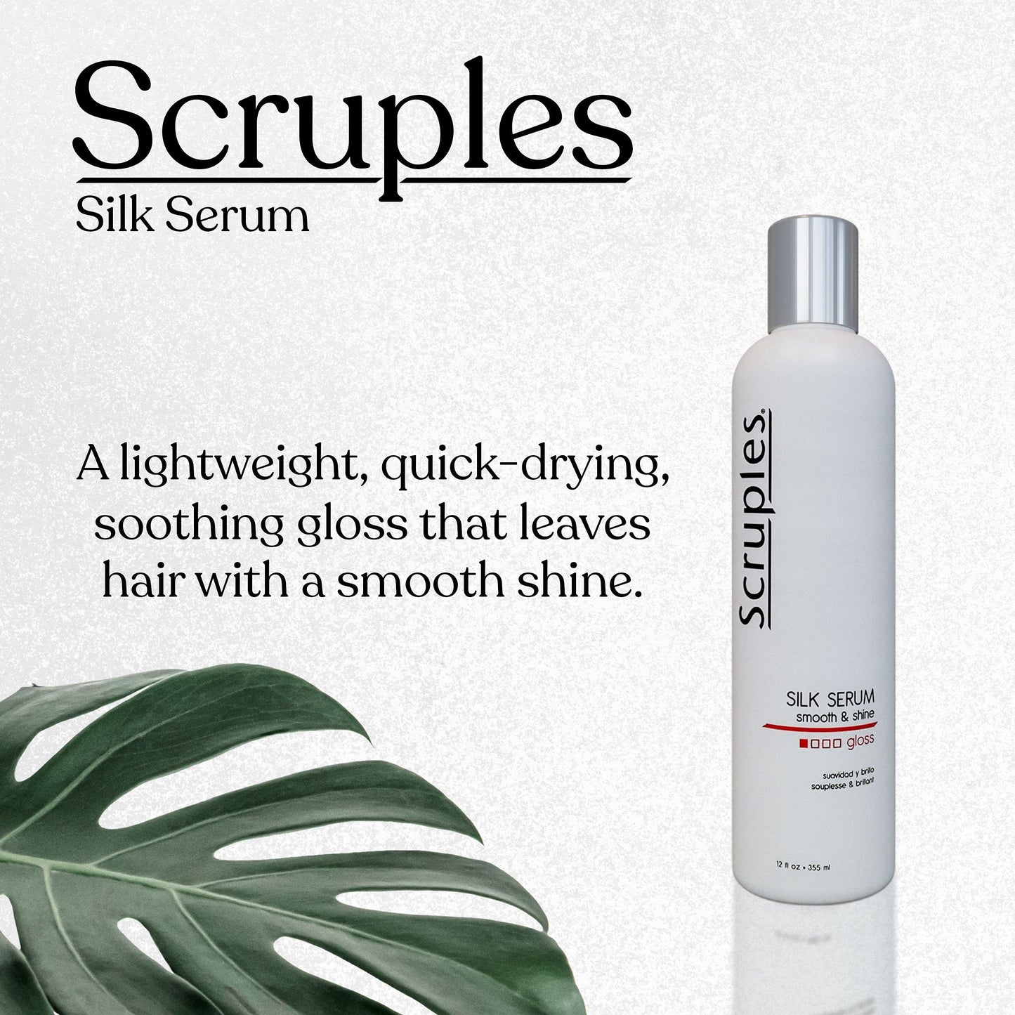 Scruples Smooth & Shine Silk Serum - Lightweight Gloss - Long Lasting Silky Finish to Frizzy, Dry & Dull Hair - Damage and Thermal Protectant