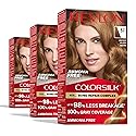Revlon ColorSilk with Bond Repair Complex, Brown Permanent Hair Color, 100% Gray Coverage, Ammonia Free Hair Dye, Vegan Keratin, 57 Lightest Golden