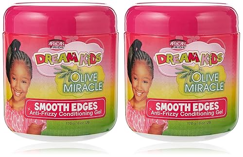 African Pride Dream Kids Olive Miracle Smooth Edges Gel 6oz (2 Pack)