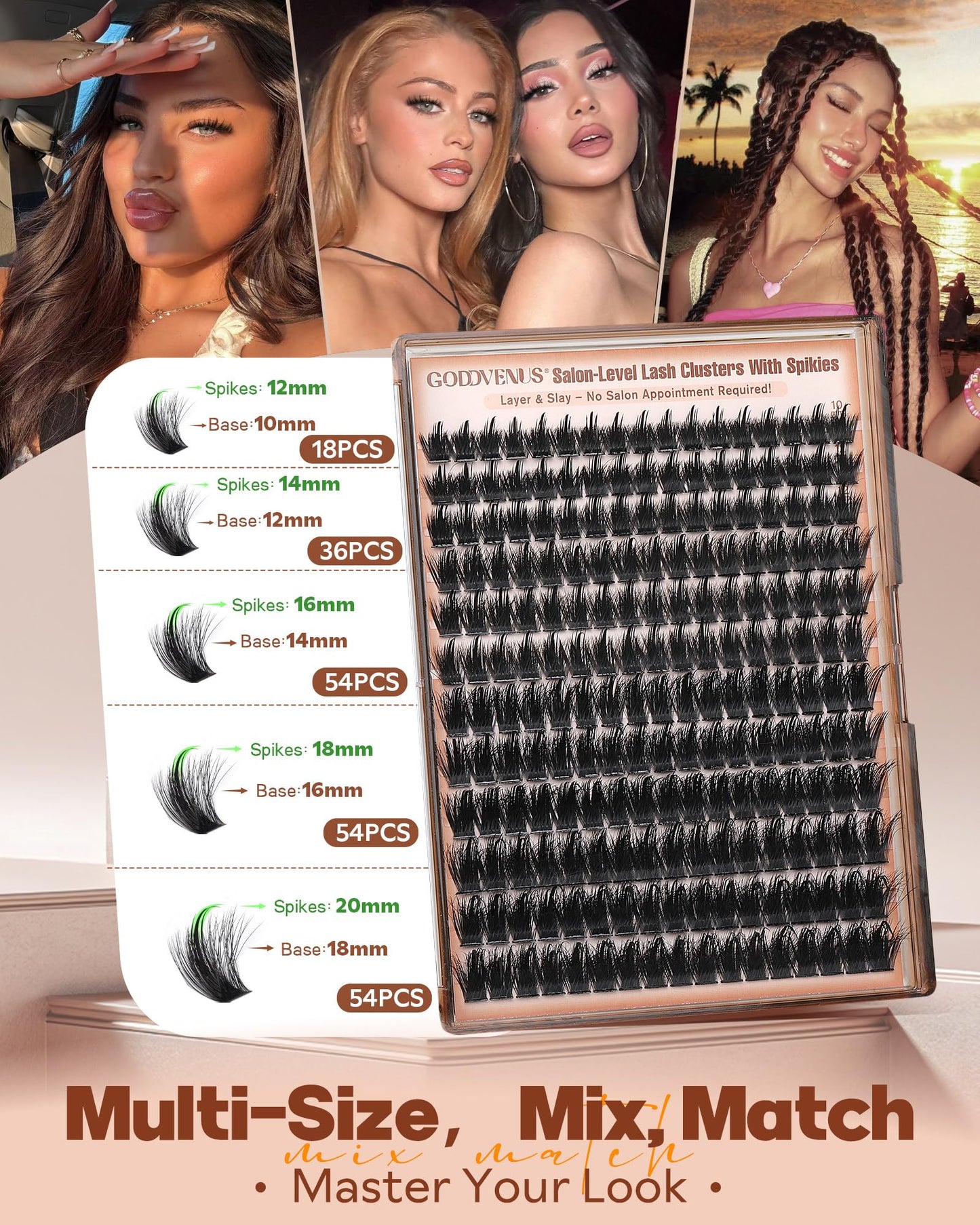 Goddvenus Manga Lash Clusters With Spikes Wispy Cluster Eyelash Extensions Fluffy Anime Eyelashes Clusters Reusable Faux Mink Fairy Individual Lash Beauty and Personal Care Goddvenus