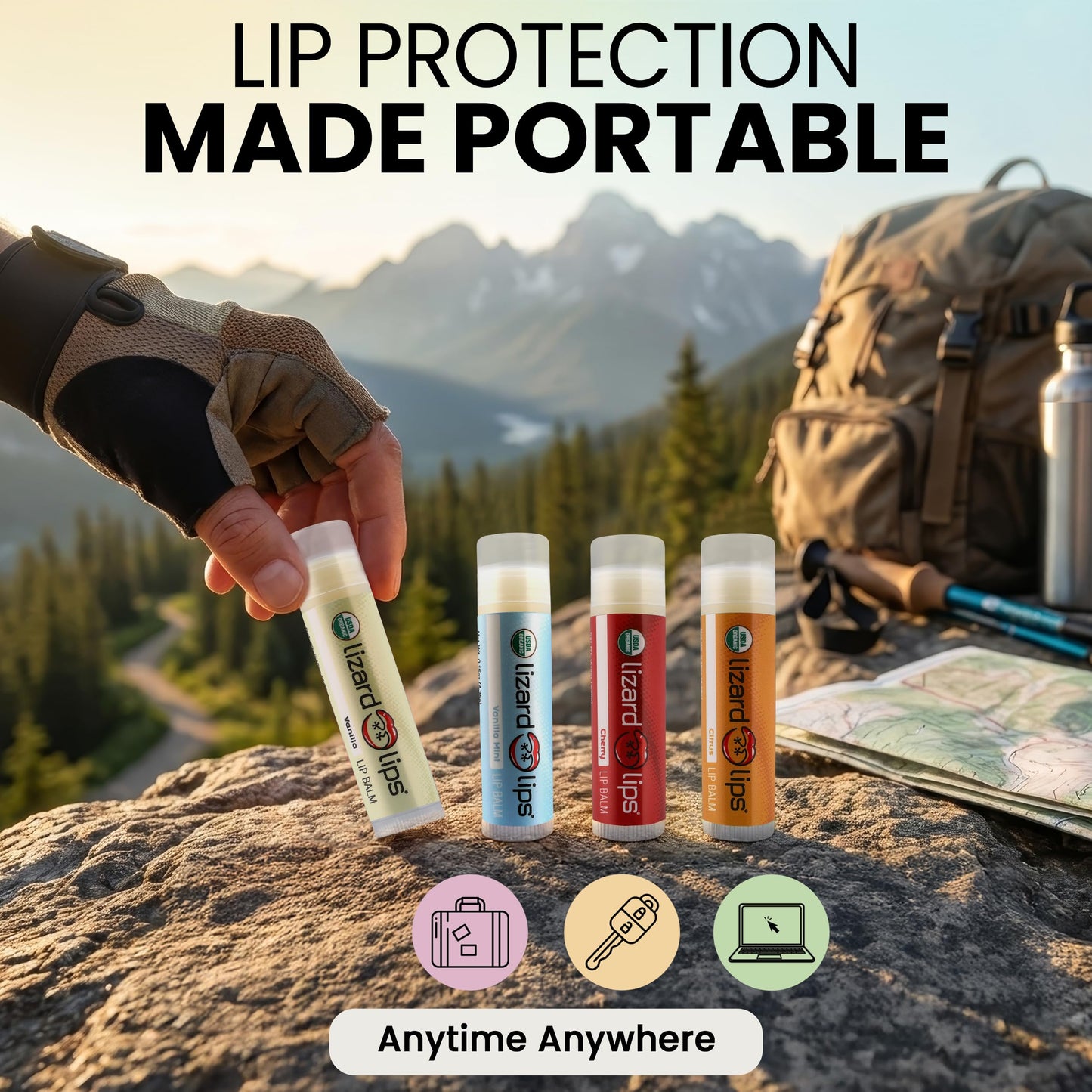 Lizard Lips USDA Certified Organic - 4 Flavor Variety Pack