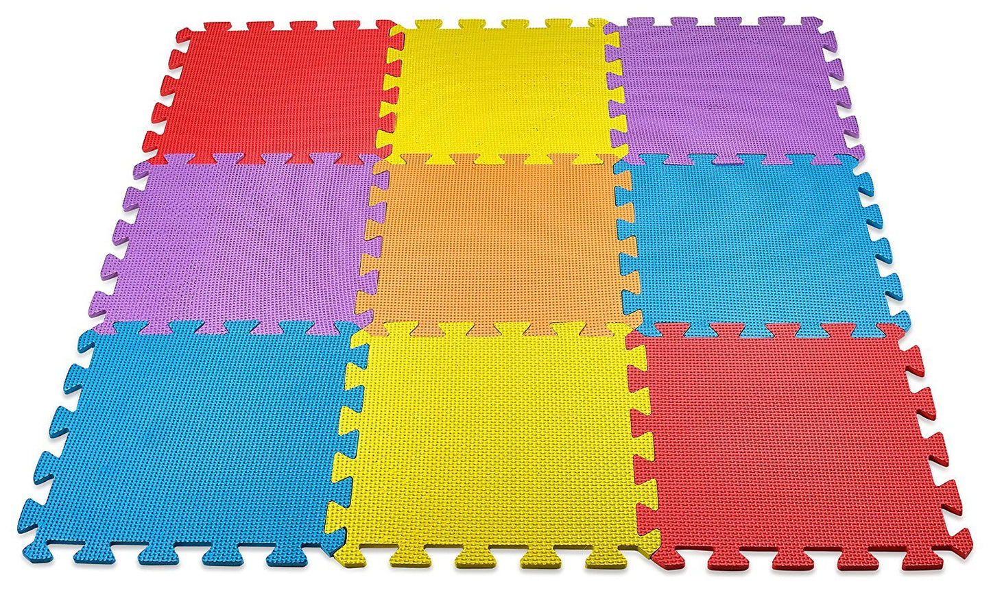 10-Piece Interlocking Floor Mats – Soft Foam Exercise Mat, Play Mat for Kids, Garage Flooring Protector, 10 Sq Ft Coverage