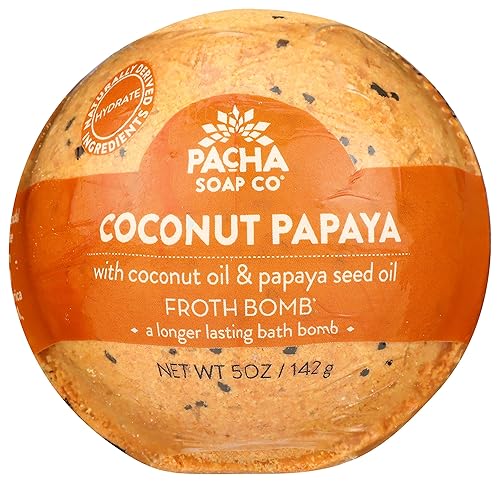 PACHA SOAP Coconut Papaya Froth Bomb, 5 OZ