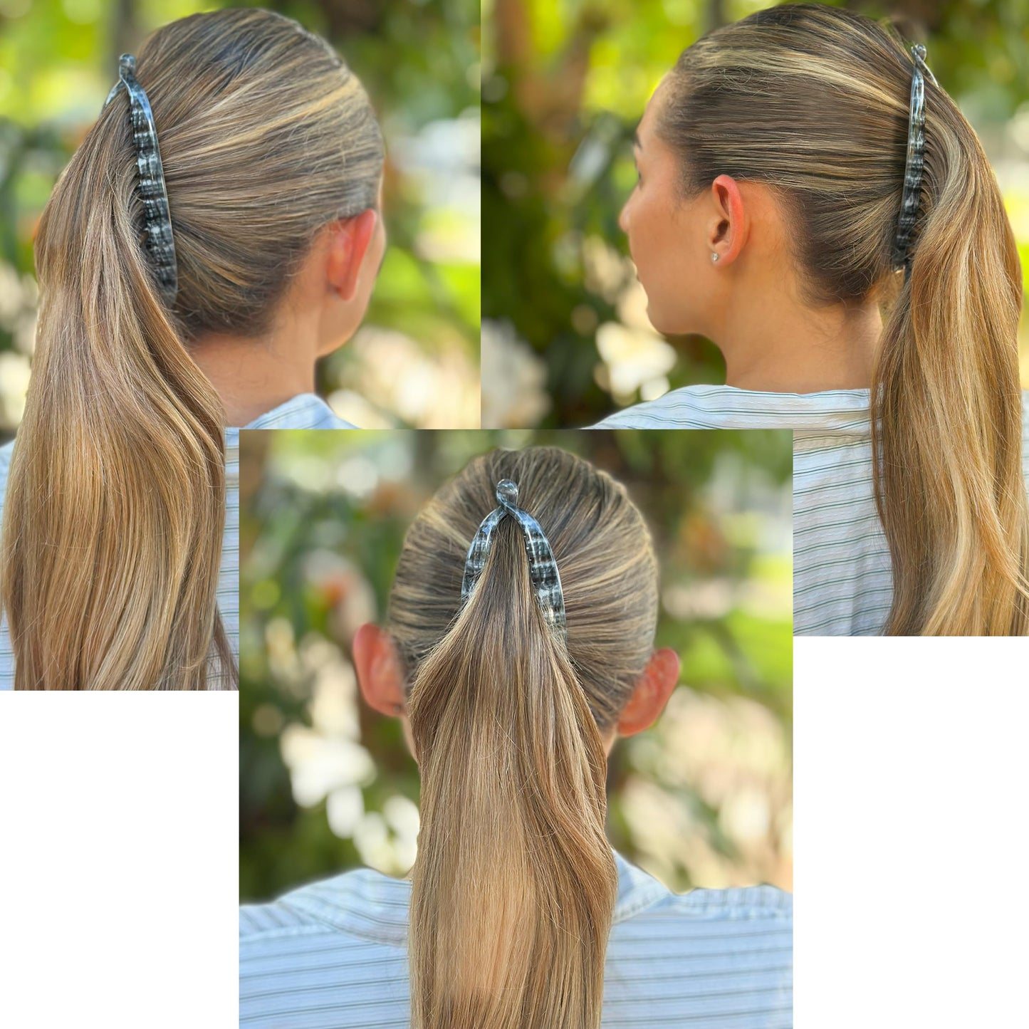Camila Paris CP3101 French Large Banana Clip Hair Comb, Classic Banana Clips Hair for Thick Hair Ponytail Holder Interlocking Styling Clips for Women