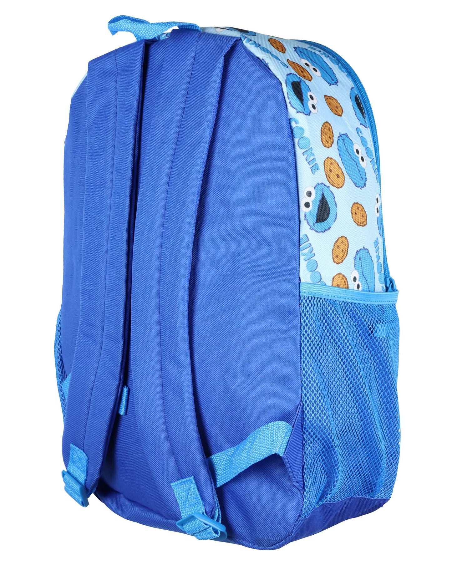 INTIMO Sesame Street Cookie Monster Backpack 5-Piece Mega Set Cookie Time Kids School Bag Lunch Box Pencil Case Water Bottle