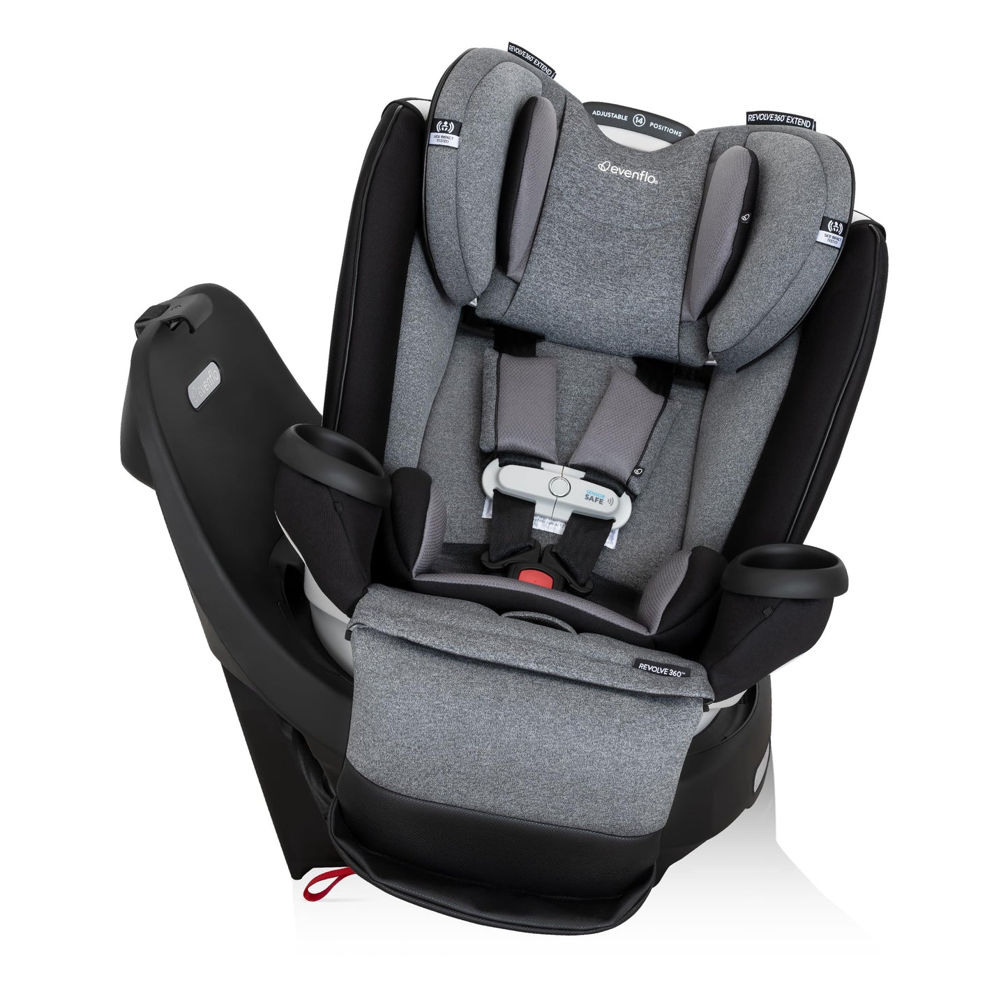 Evenflo Gold Revolve360 Extend All-in-One Rotational Car Seat with SensorSafe (Moonstone Gray)