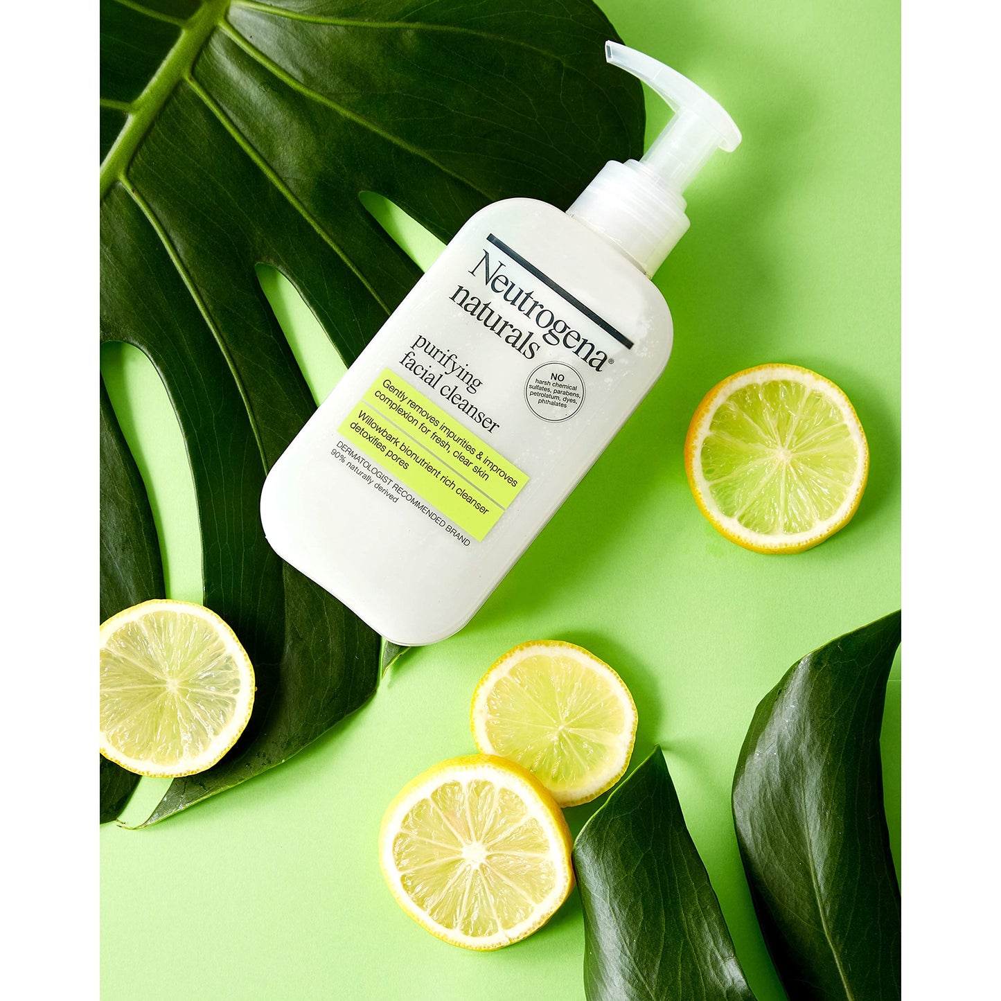 Neutrogena Naturals Purifying Daily Facial Cleanser with Natural Salicylic Acid from Willowbark Bionutrients, Hypoallergenic, Non-Comedogenic