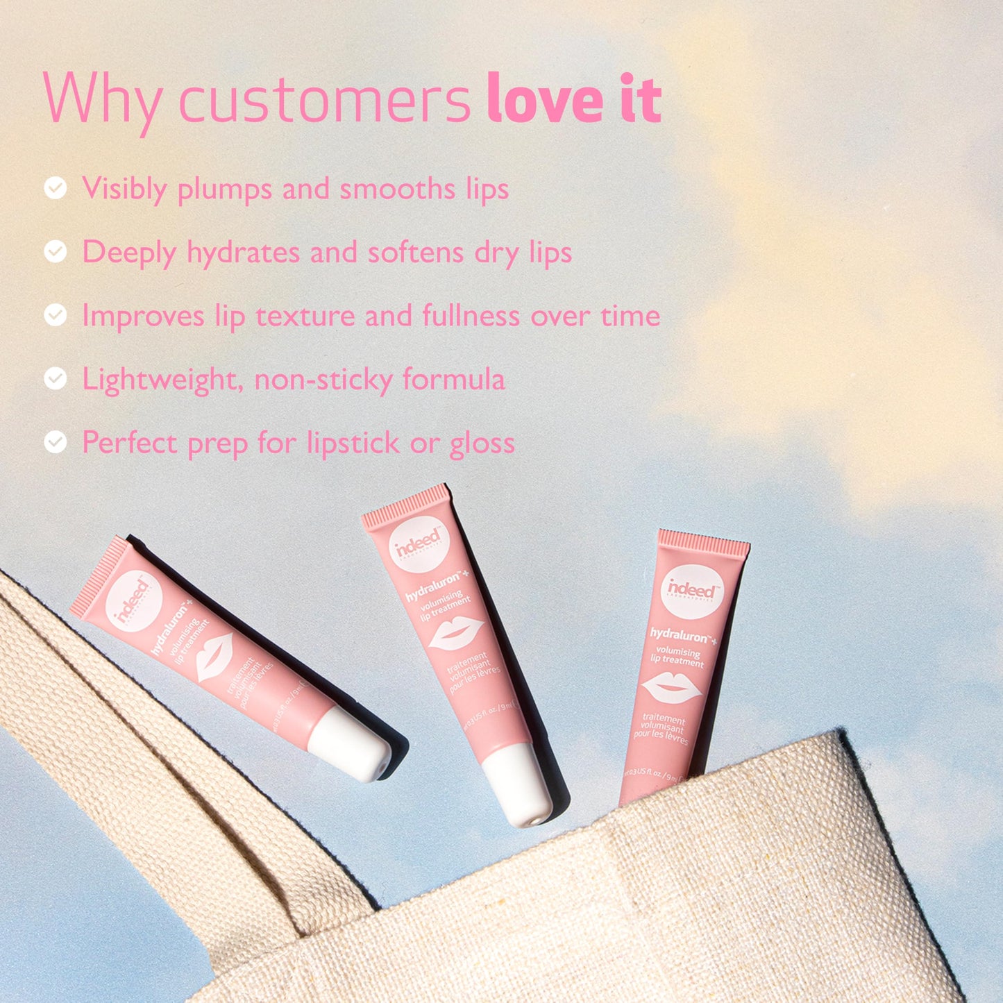 Indeed Laboratories Hydraluron Volumising Lip treatment: Treat, Soothe, Hydrate & Plump Size: 0.31 fl oz/9.3 ml