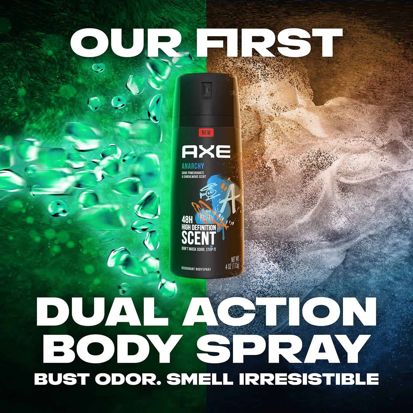 AXE Bodyspray Anarchy for Him , 4 Ounce