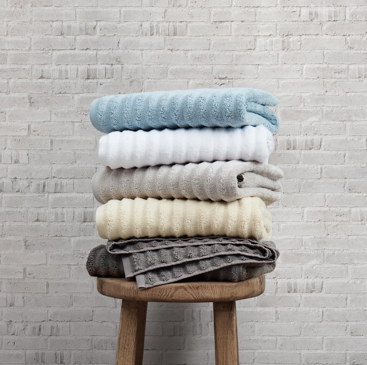 Christian Siriano NY Textured Zero Twist Light Blue 6 Piece Towel Set, Solid Color Themed, Oeko-TEX Certified Confidence