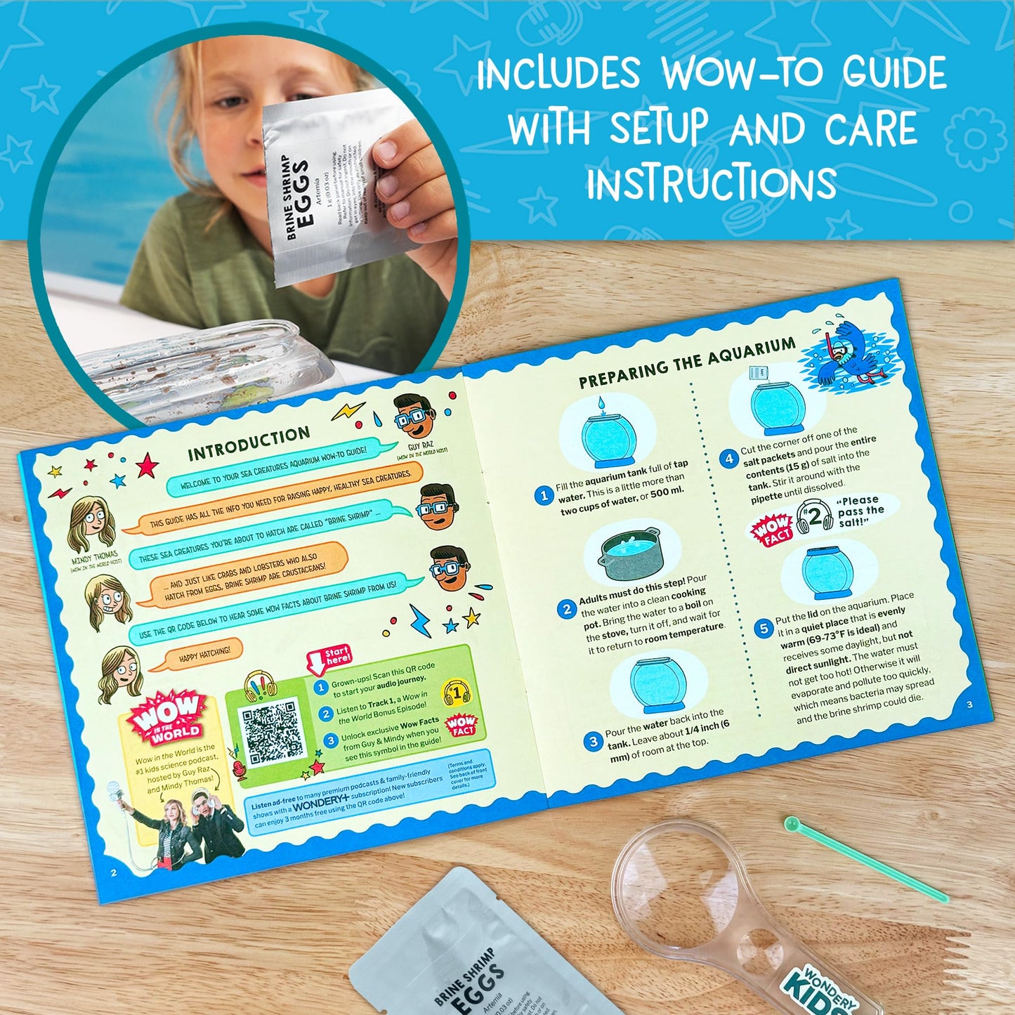 Wow in The World SEA Creatures Aquarium – Hatch & Raise Real Brine Shrimp, Customizable Tank, STEM Toy for Kids 6+, Thames & Kosmos