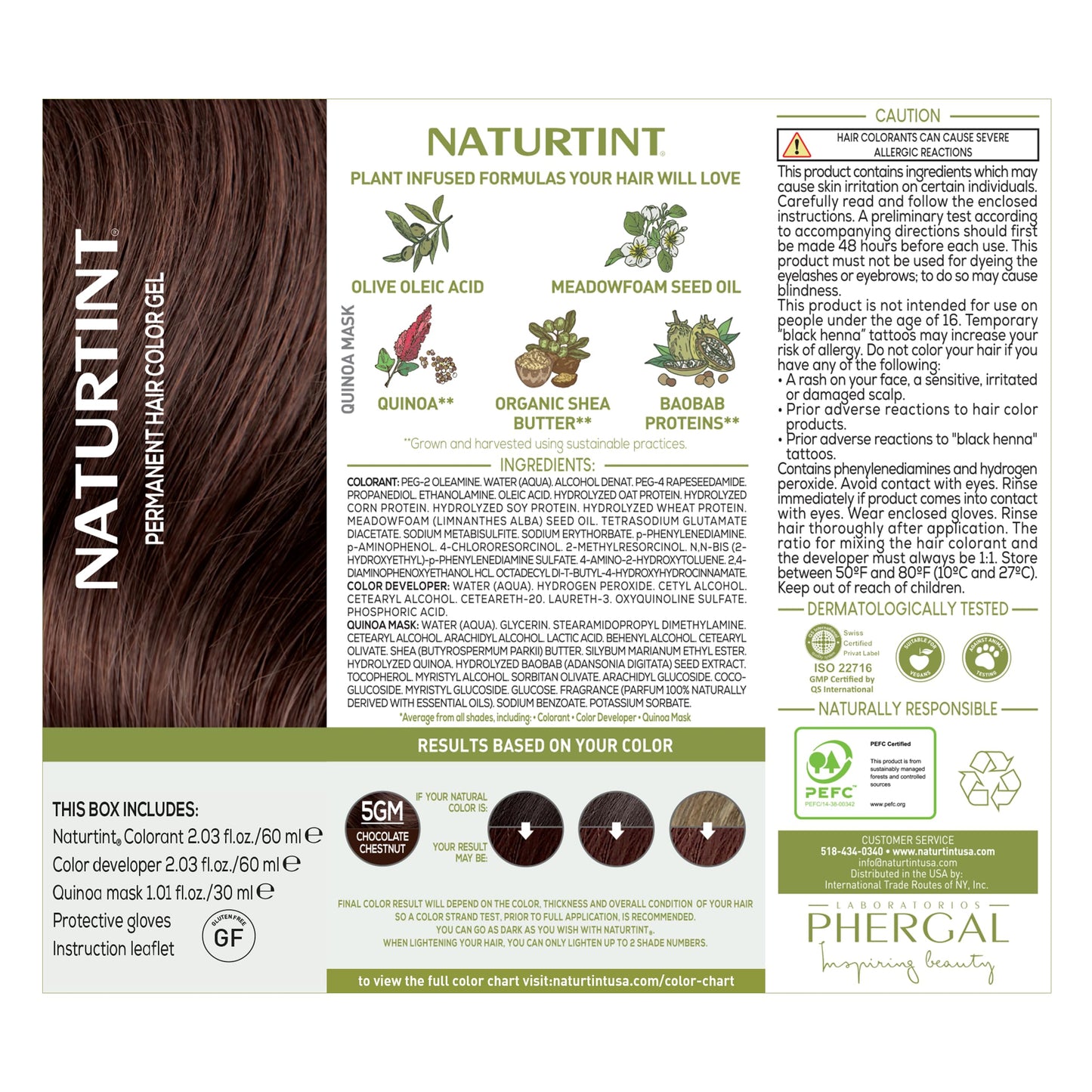 Naturtint 5GM Chocolate Chestnut Permanent Hair Color (Pack of 1), Ammonia Free, Vegan, Cruelty Free, up to 100% Gray Coverage, Long Lasting Results