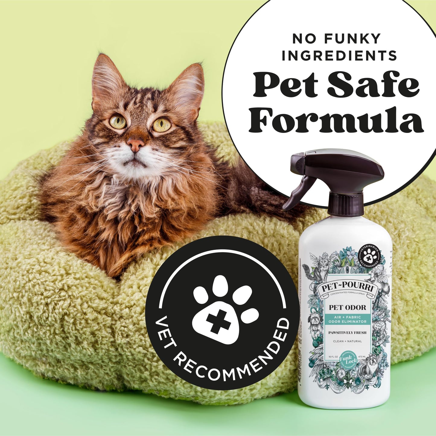 Poo-Pourri Pawsitively Fresh Pet & Home Deodorizer Spray, 16oz – Plant-Based Dog & Cat Odor Remover for Air, Carpet, Fabric, Litter Box & Urine