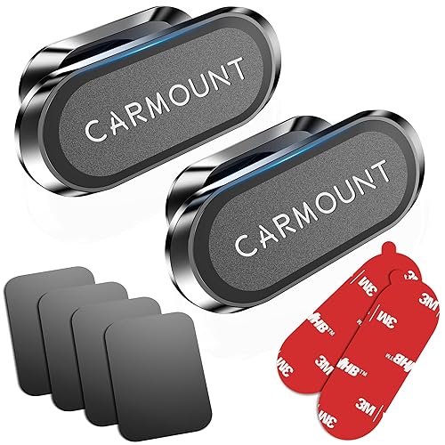 【2-Pack】 Magnetic Phone Holder for Car【Super Magnets】Carmount 2.0 Magnetic phone Mount【360°Rotation】Universal Dashboard Cell Phone Holders for Your…