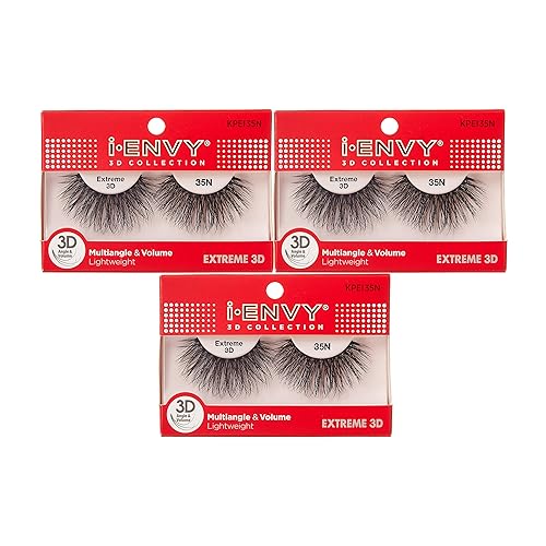 i-Envy 3 Pairs False Eyelashes 3D Glam Collection Multi-angle & Volume Extreme Lashes