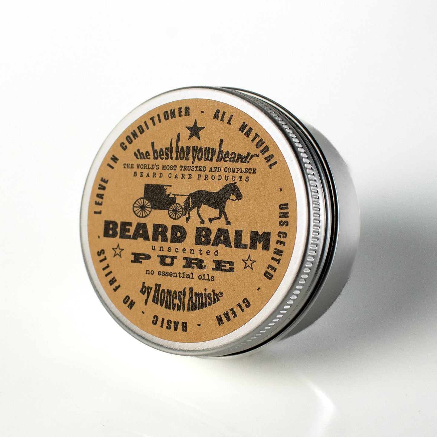 Honest Amish Beard Balm - New Large 4 Ounce Twist Tin