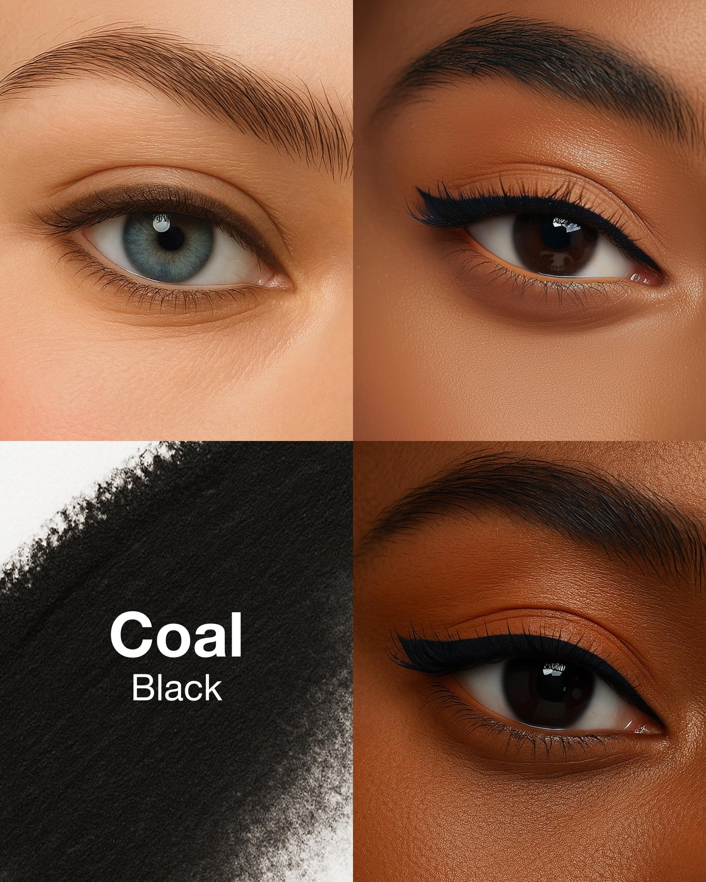 Mineral Fusion Eye Pencil (Black - Coal) - Eyeliner with Soothing Chamomile, Meadowfoam & Vitamin E - Smooth & Long Lasting, Hypoallergenic