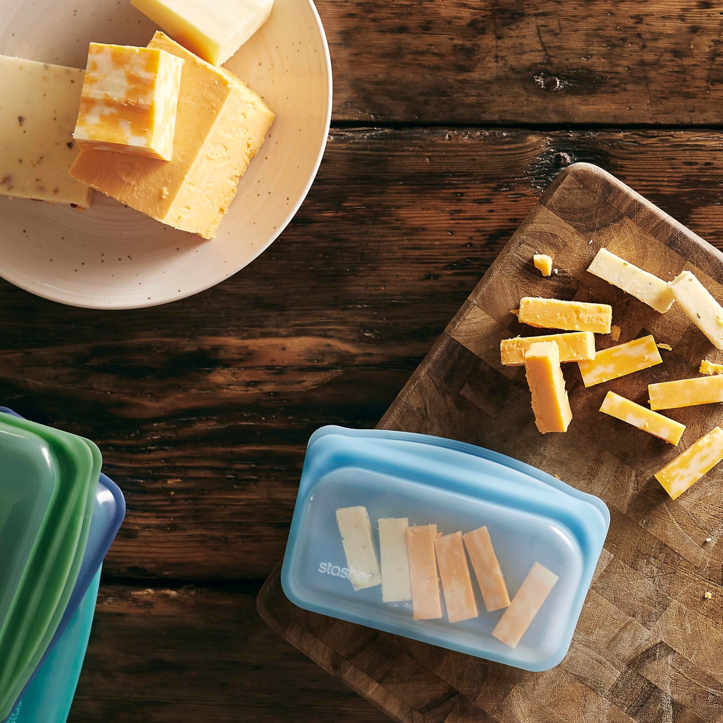 Stasher Premium Silicone Reusable Food Storage Bags, 2-Pack, Blue, Multi-Use Food Storage Bags, Lunch Bag, Travel Containers, BPA Free, Leak-free…