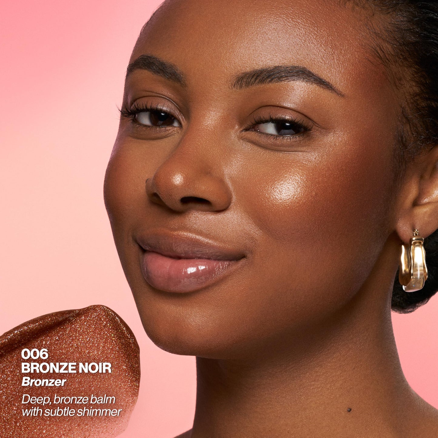 Revlon Glimmer Super Balm, Multi-Use Glow Face Makeup, Cream Bronzer, Highlighter, & Blush, 006 Bronze Noir, 0.06 oz