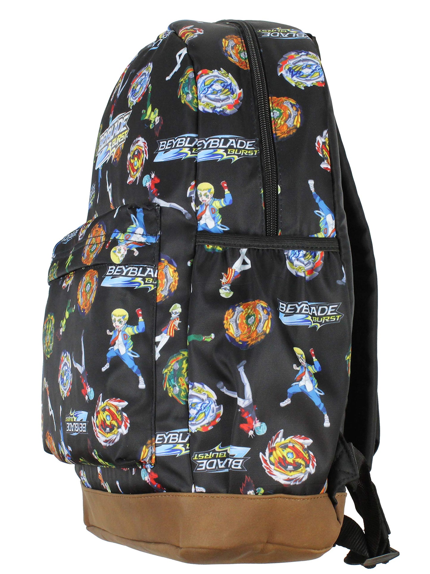 INTIMO Beyblade Burst Spinner Top Allover Characters Anime Pattern School Book Bag Backpack