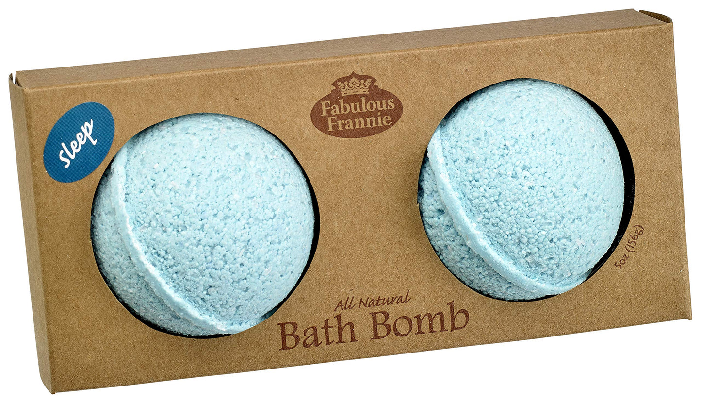 Fabulous Frannie Sleep Natural, Handmade Bath Bomb Set, Rich in Essential Oil, Mineral Salt, Coconut Oil, Witch Hazel, Fizzies to Moisturize Skin…