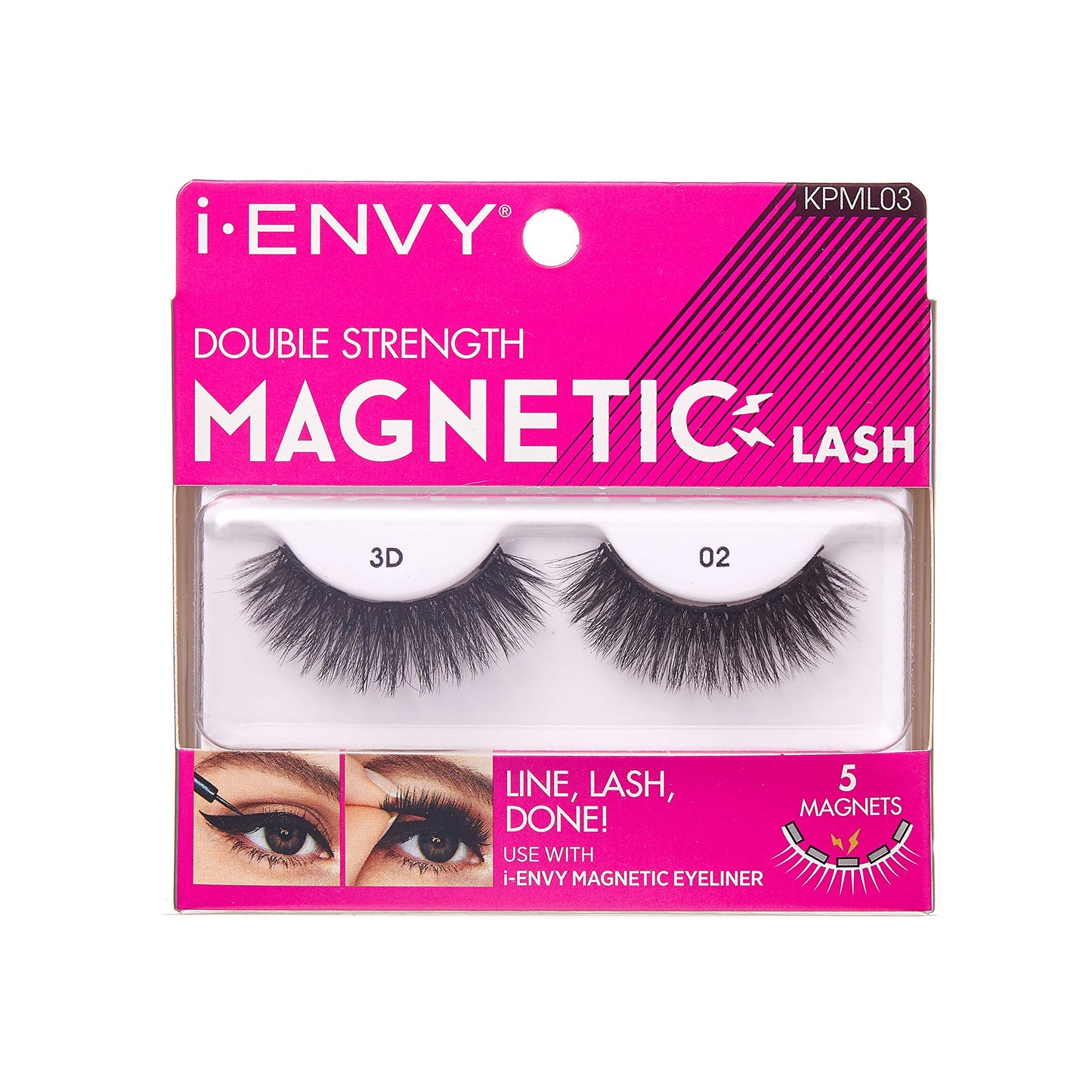 KISS i Envy Magnetic Lashes Double Strength Reusable Lashes Easy To Apply, Everyday Wearable False Eyelashes Faux Mink #3