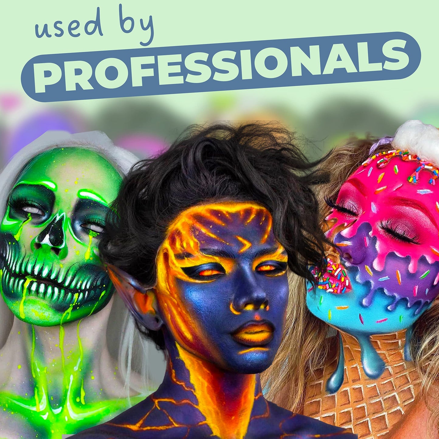 Blue Squid PRO Face Paint - Professional Water Based Single Cake Facepaint & Body Paints - SFX Makeup, Kids Adults Face Painting for Costume
