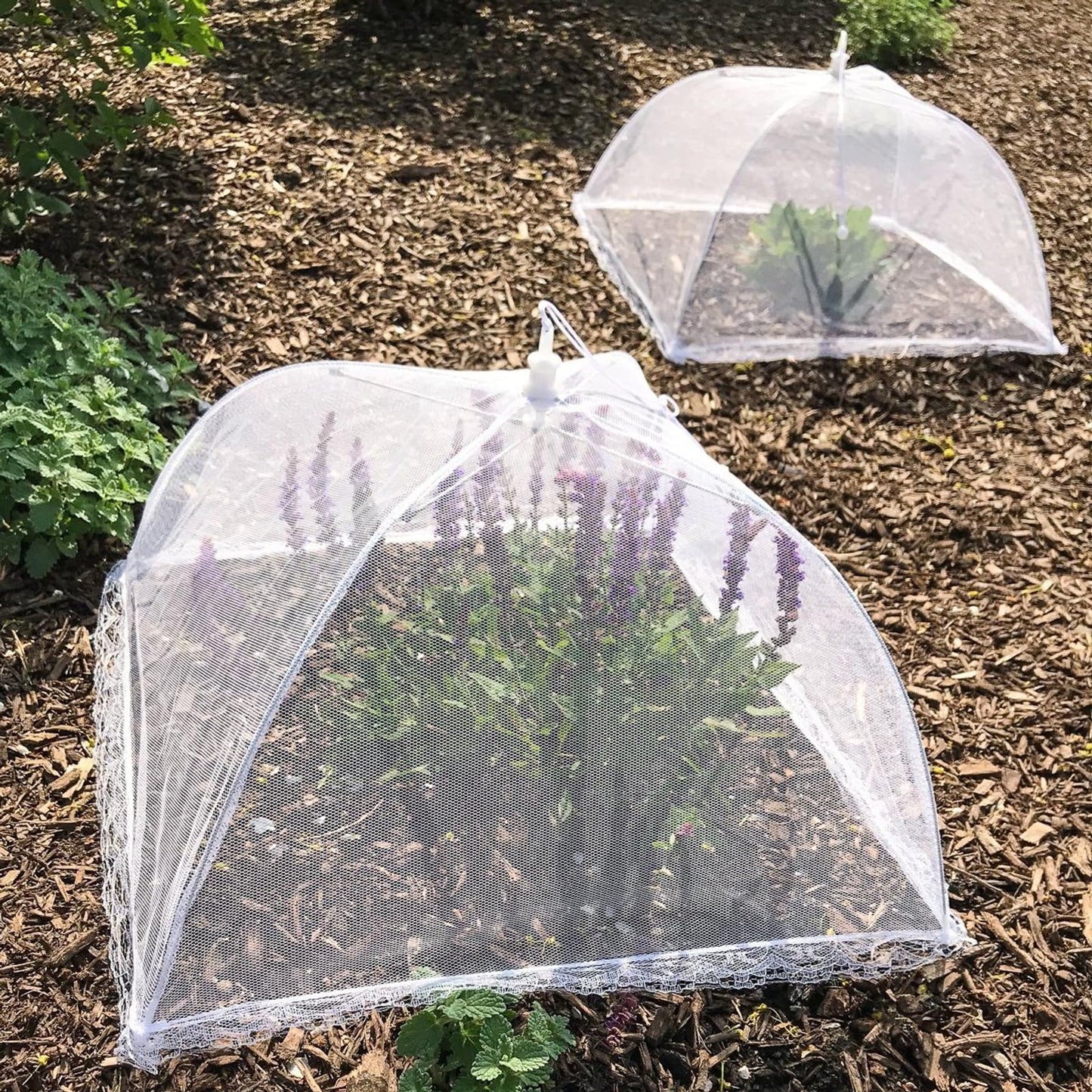 Simply Genius 6-Pack Pop-Up Mesh Food Covers – 17x17” Collapsible Umbrella Tents for Outdoor Parties, Picnics & BBQs