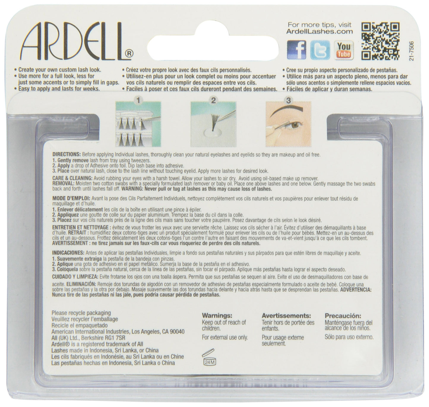 Ardell Duralash Naturals Individual Lashes - Short, 56-Count (Pack of 4)