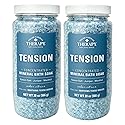 Village Natruals Mineral Bath Soak Tension Cedar Citrus 20 Ounce (591ml) (Pack of 2)