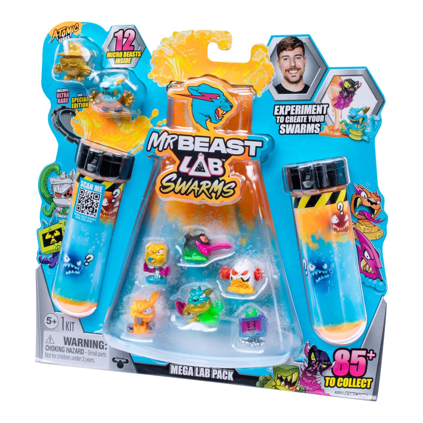 MrBeast Lab Swarms Series 2, Atomic Series 12 Pack - Panther Claws, Add Water, Shake The Test Tube and Reveal 2 of 12, 1-inch (2.5 cm) MrBeast Swarms…