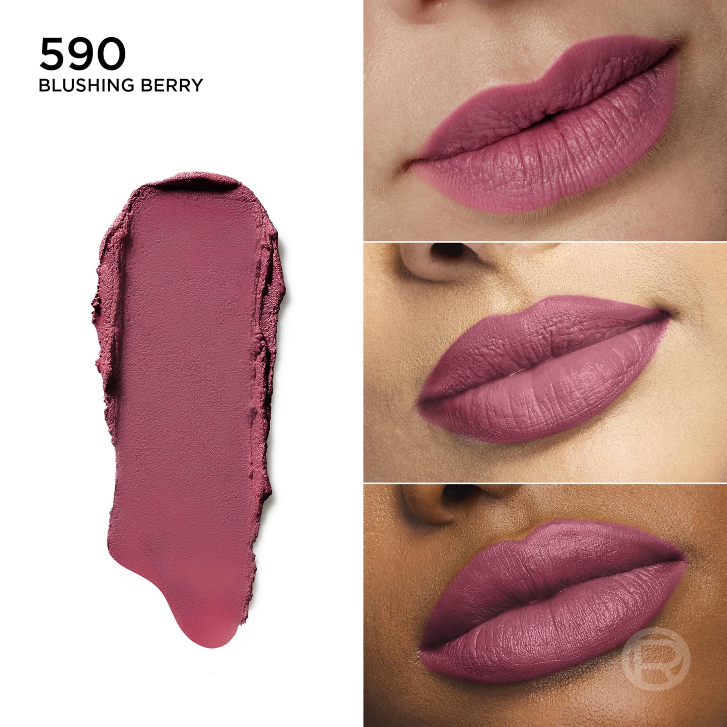 L'Oreal Paris Colour Riche Blurred Matte Lipstick for Moisturized Lips, Lip Makeup with Argan Oil and Vitamin E, Blushing Berry