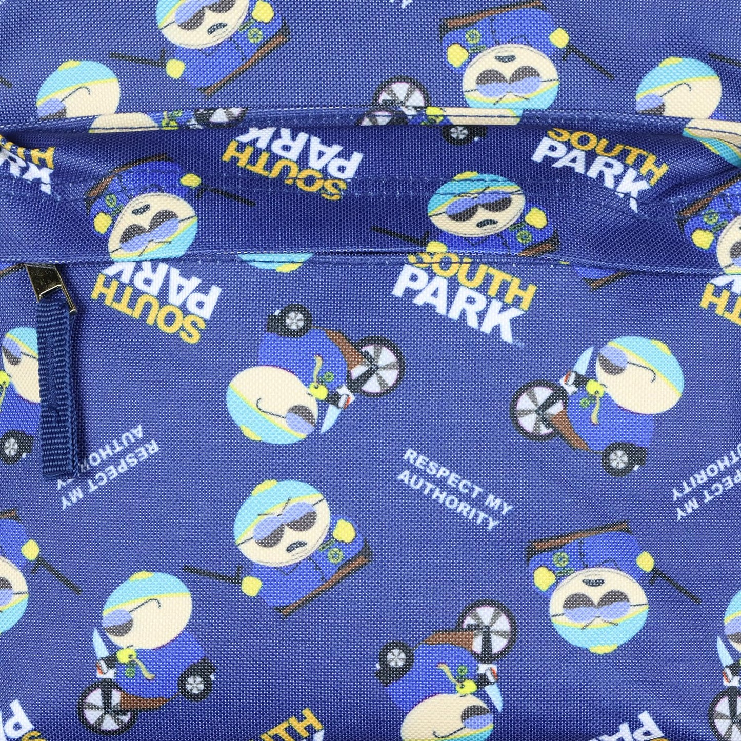 South Park Backpack Cop Cartman Respect My Authority School Bookbag For Daily Use