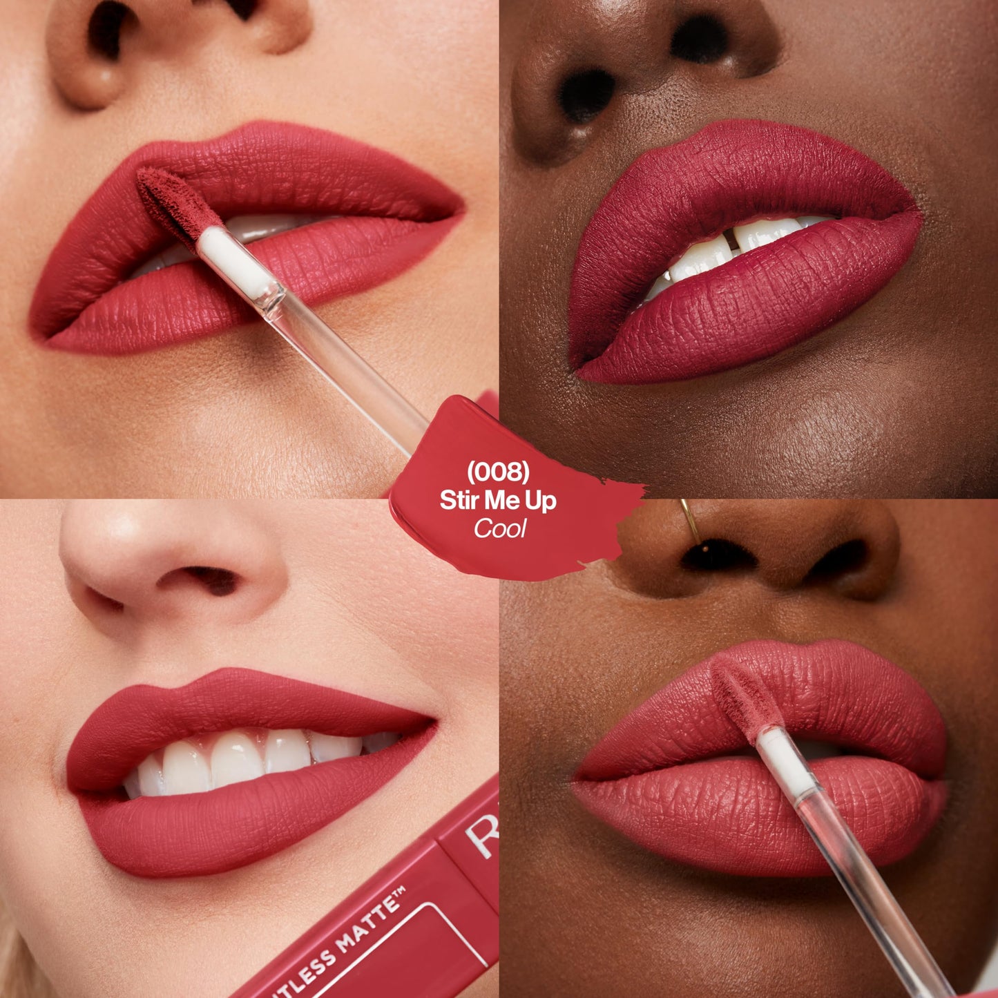 Revlon ColorStay Limitless Matte Liquid Lipstick, Vegan Formula, No-Budge, Longwear Lip Color, Long Lasting, Lightweight/Comfortable, Waterproof, 008