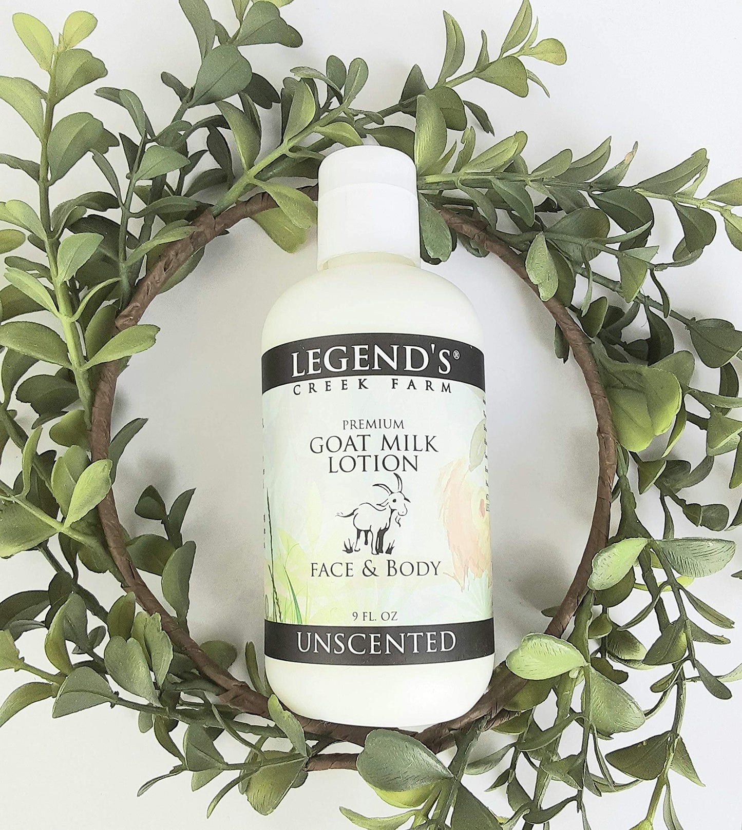 Legend's Creek Farm Goat Milk Lotion - Moisturizing Goat Milk Body Lotion for Body, Hand & Face - 9 oz Body Moisturizer with Shea Butter, Sunflower