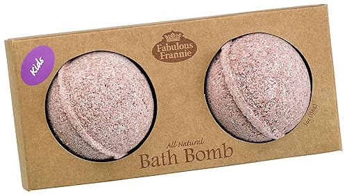 Fabulous Frannie Kid's Peace and Calm Natural, Handmade Bath Bomb Gift Set, Pure Essential Oil, Coconut Oil, Witch Hazel, Fizzies to Moisturize Skin…