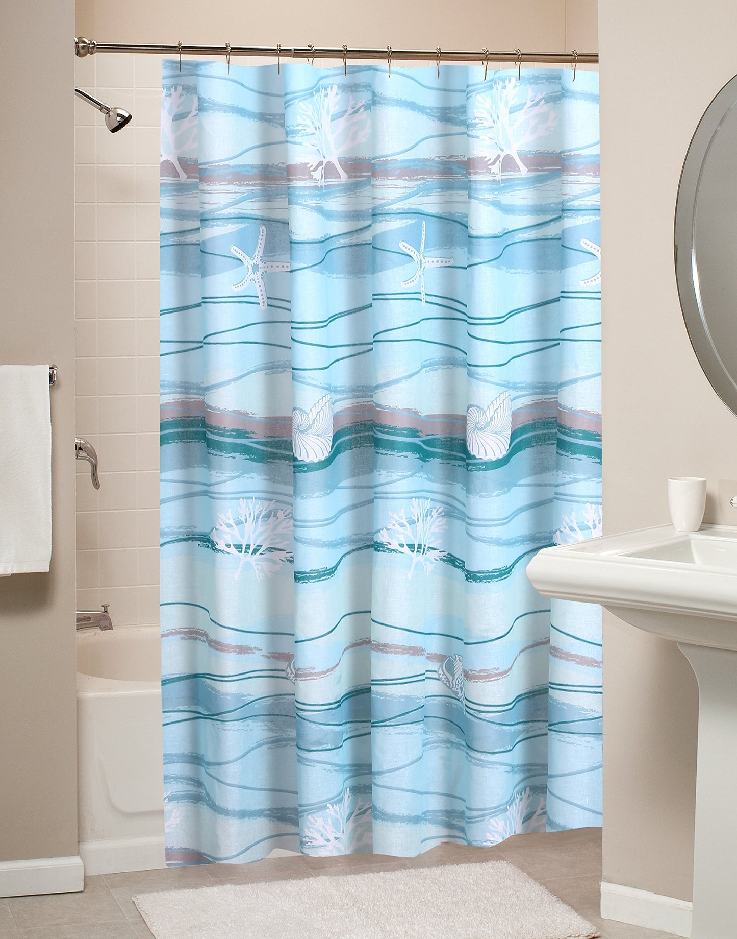 Greenland Home Maui Shower Curtain, Multi, 72 x 72