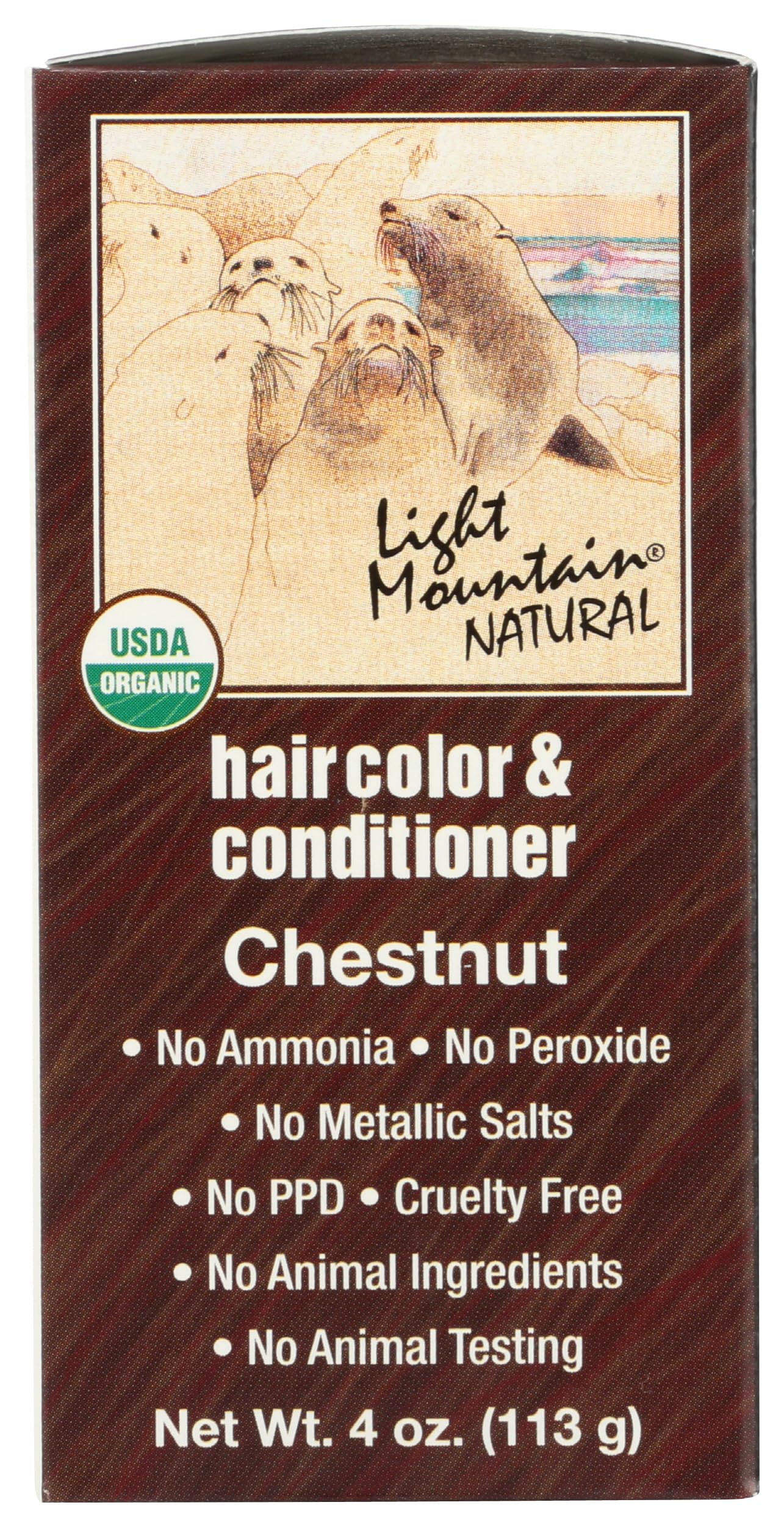 Light Mountain Natural Hair Color & Conditioner, Chestnut - 4 Oz