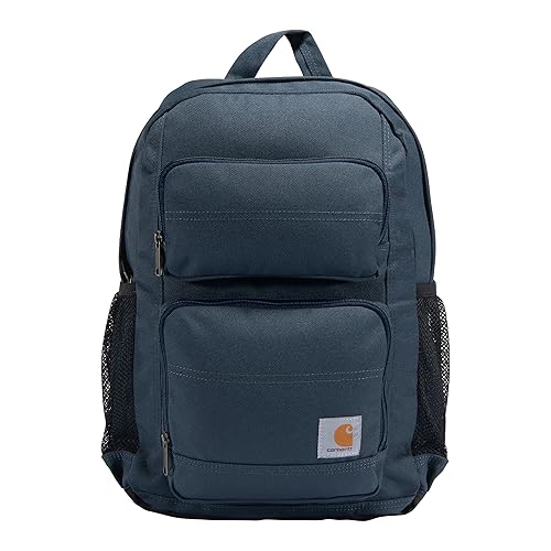 Carhartt 27L Single-Compartment Backpack, Durable Pack with Laptop Sleeve and Duravax Abrasion Resistant Base, Navy